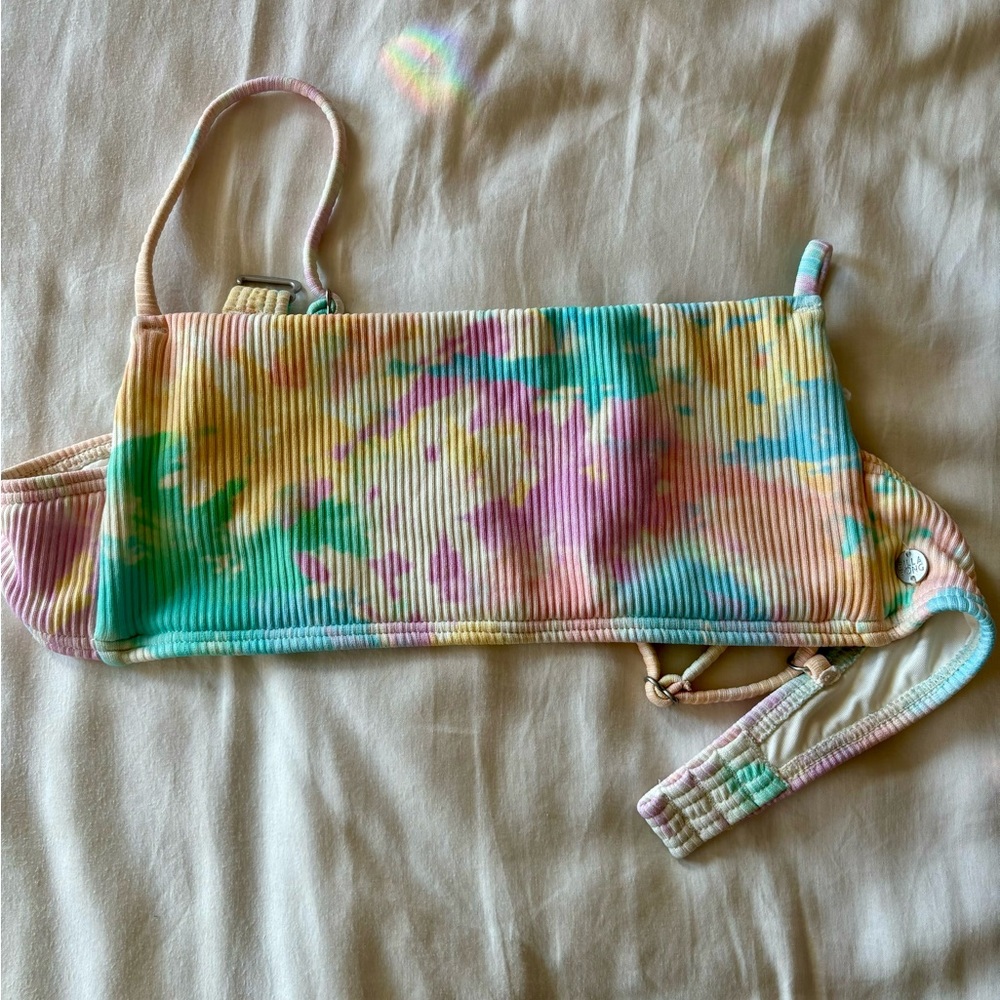 Rainbow Tide Square Bralette Bikini Top